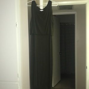 Olive green maxi dress